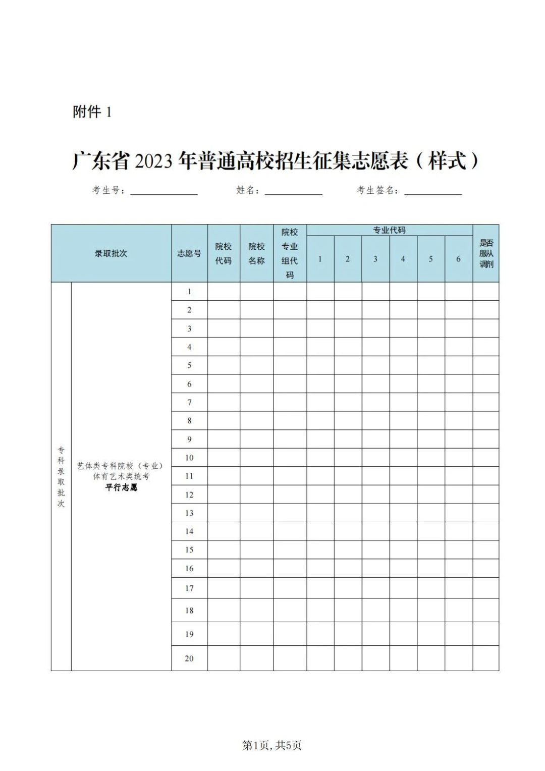 关于做好广东省2023年专科批次院校征集志愿和网上录取工作的通知